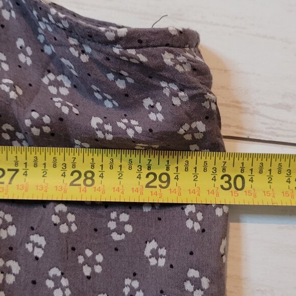 Anthropologie Cloth & Stone Women Plus 3X Liana Tank Top Blouse Gray Floral Mock - Picture 9 of 10